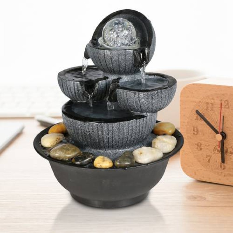 10.6in Tabletop Fountain Indoor Water Fountain wit...